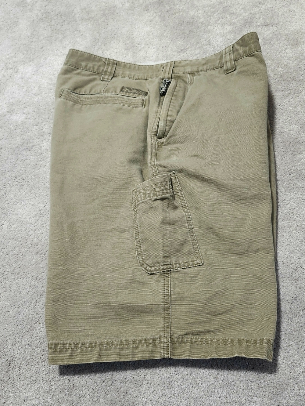 Columbia Men's Tan Cargo Shorts Flat Front Canvas Size 36